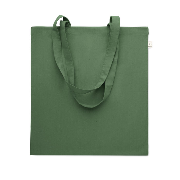 Tote bag en coton recyclé 140g à personnaliser Viveka Colour Vert foncé